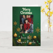 Your photo here Personalized Family Christmas Card Karte (Gelbe Blume)