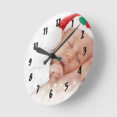 Your Photo Here Wall Clock Runde Wanduhr (Winkel)