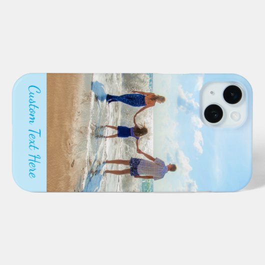 Your Photo iPhone Case Gift with Custom Text (Rückseite (Horizontal))