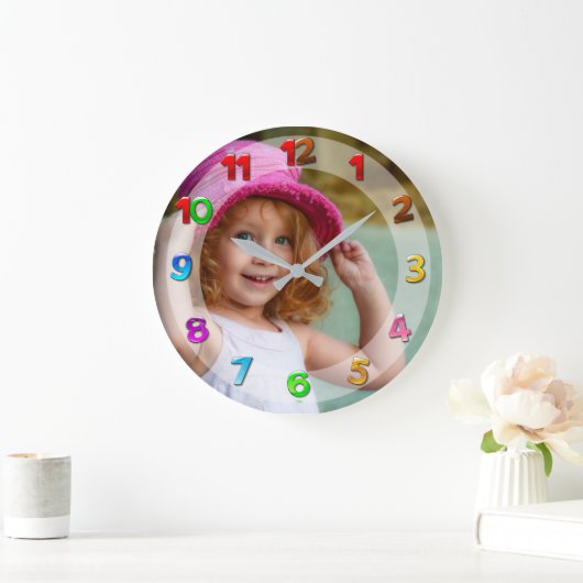 Your Photo Kids Clock Große Wanduhr (Zuhause)
