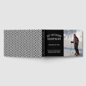 Your Photo Modern Black White 30th Birthday Party Gästebuch (Voll)