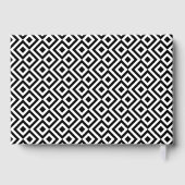 Your Photo Modern Black White 30th Birthday Party Gästebuch (Rückseite)