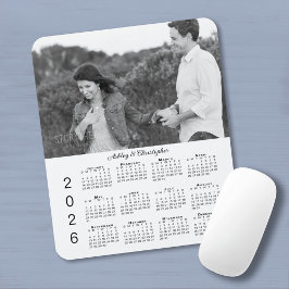 Your Photo Names Personalized 2026 Calendar Mousepad