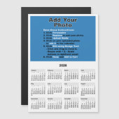 Your photo on 5x7 Mini Calendar Magnet Template (Vorne/Hinten)