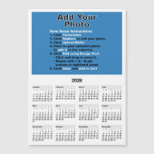 Your photo on 5x7 Mini Calendar Magnet Template (Vorderseite)
