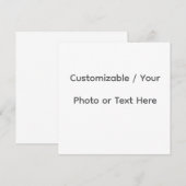 Your Photo or Text Here (Customizable Design) Einladung (Vorne/Hinten)