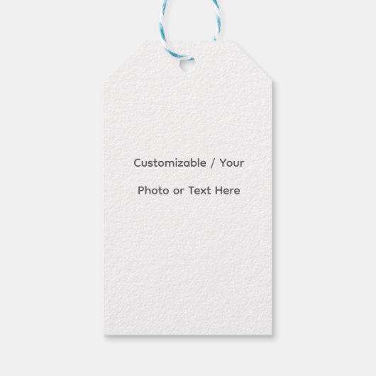 Your Photo or Text Here (Customizable Design) Geschenkanhänger (Rückseite)