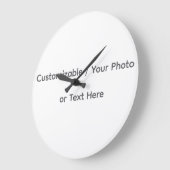 Your Photo or Text Here (Customizable Design) Große Wanduhr (Winkel)