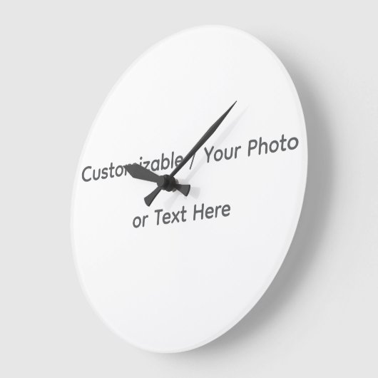 Your Photo or Text Here (Customizable Design) Große Wanduhr (Winkel)