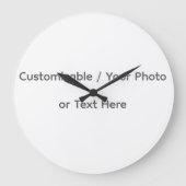 Your Photo or Text Here (Customizable Design) Große Wanduhr (Vorderseite)