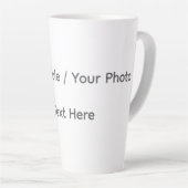 Your Photo or Text Here (Customizable Design) Milchtasse (Rechte Ecke)
