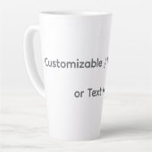 Your Photo or Text Here (Customizable Design) Milchtasse (Linke Ecke)