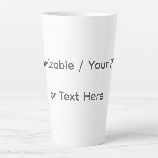 Your Photo or Text Here (Customizable Design) Milchtasse (Vorderseite)
