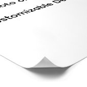Your Photo or Text Here (Customizable Design) Poster (Ecke)