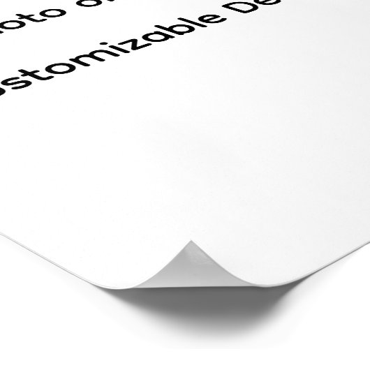 Your Photo or Text Here (Customizable Design) Poster (Ecke)
