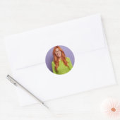 Your Photo Personalized Funny Custom Party Favors Runder Aufkleber (Umschlag)