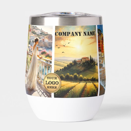 Your Photo Travel Logo Business Insulated Tumbler (Vorderseite)