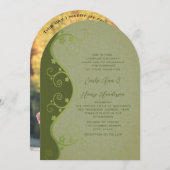 Your Photo Wedding Invitation with Sunflower Einladung (Vorne/Hinten)