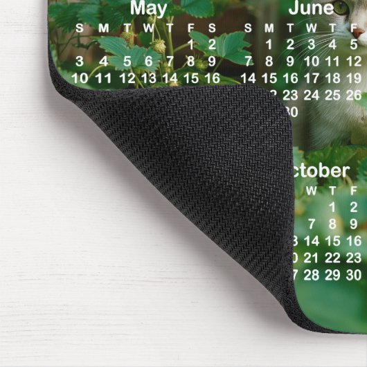 Your Photo White Numbers 2026 Calendar Mousepad (Ecke)