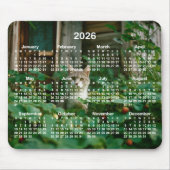 Your Photo White Numbers 2026 Calendar Mousepad (Vorne)