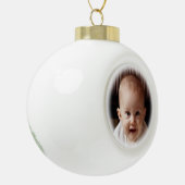 Your Photo with blurred edges - distinctive Keramik Kugel-Ornament (Links)