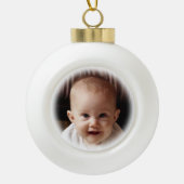 Your Photo with blurred edges - distinctive Keramik Kugel-Ornament (Vorderseite)