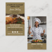 Your Photos Restaurant Chef Catering Services Visitenkarte (Vorne/Hinten)
