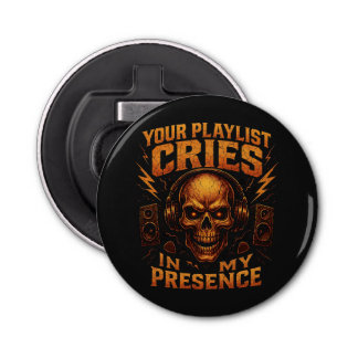Your Playlist Cries Skull Headphone Music Flaschenöffner