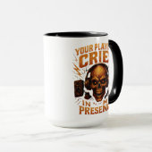 Your Playlist Cries Skull Headphone Music Tasse (VorderseiteRechts)