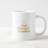 Your Potential Is Endless Dove Gold Motivation Jumbo-Tasse (Rechts)