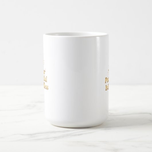Your Potential Is Endless Dove Gold Motivation Kaffeetasse (Mittel)