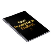 Your Potential Is Endless – Elegant Gold notebook Notizblock (Rechte Seite)