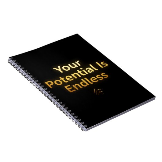 Your Potential Is Endless – Elegant Gold notebook  Notizblock (Rechte Seite)