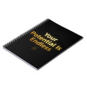 Your Potential Is Endless – Elegant Gold notebook Notizblock (Linke Seite)