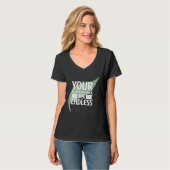 Your Potential is Endless Motivational Text T-Shirt (Vorderseite Vollansicht)