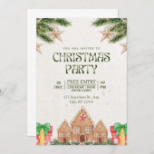 "Your Presence Honored: Enchanting Christmas Invit Einladung (Vorne/Hinten)