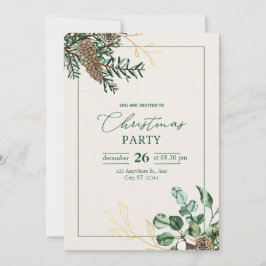 "Your Presence Honored: Enchanting Christmas Invit Einladung