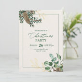 "Your Presence Honored: Enchanting Christmas Invit Einladung (Stehend Vorderseite)