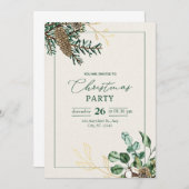 "Your Presence Honored: Enchanting Christmas Invit Einladung (Vorne/Hinten)