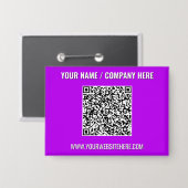 Your Promotional Business QR Code Buttons Template (Vorderseite/Rückseite)