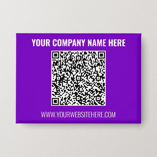 Your QR Code and Text Business Promotional Button (Vorderseite)