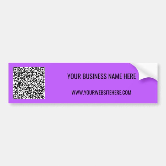 Your QR Code Business Promotional Bumper Stickers Autoaufkleber (Vorne)