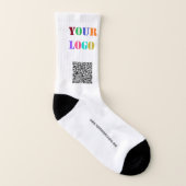 Your QR Code Info Logo Website Promotional Socks Socken (Rechts - Außen)