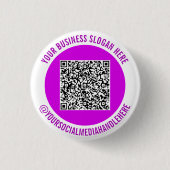 Your QR Code Info Social Media Promotional Button (Vorderseite)