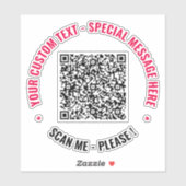 Your QR Code Scan and Custom Text Sticker Example (Blatt)