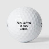 'Your Routine is Your Armor' Motivational Gift  Golfball (Vorderseite)
