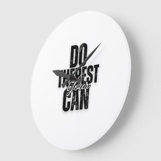 Your Script on Black Große Wanduhr (Winkel)