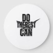 Your Script on Black Große Wanduhr (Vorderseite)