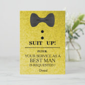 Your Service as a Best man Request Invitation Einladung (Stehend Vorderseite)