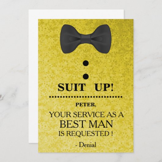 Your Service as a Best man Request Invitation Einladung (Vorne/Hinten)